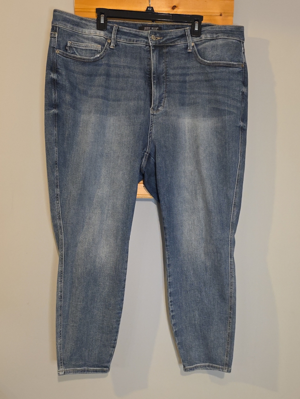 Judy Blue Slim Crop Ankle‎ Jeans Medium Wash Plus Size 22W Los Angeles Denim